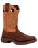 Image #2 - Durango Men's Rebel Saddle Western Boots - Broad Square Toe, Brown, hi-res