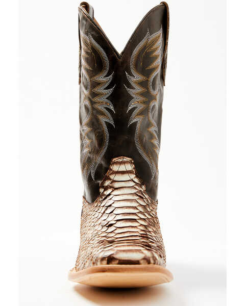 Image #4 - Cody James Men's Exotic Python Western Boots - Broad Square Toe , Dark Brown, hi-res