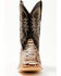Image #4 - Cody James Men's Exotic Python Western Boots - Broad Square Toe , Dark Brown, hi-res