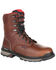 Image #1 - Rocky Men's Rams Horn Waterproof Work Boots - Composite Toe, Dark Brown, hi-res