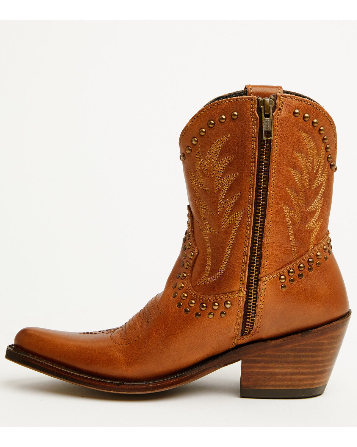 Image #3 - Liberty Black Women's Shirley Concho Western Booties - Snip Toe, Tan, hi-res