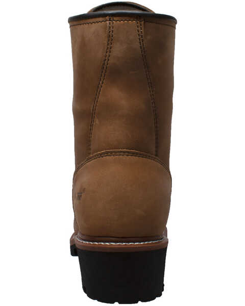 Image #3 - Ad Tec Men's 9" Waterproof Logger Work Boots - Soft Toe, Brown, hi-res