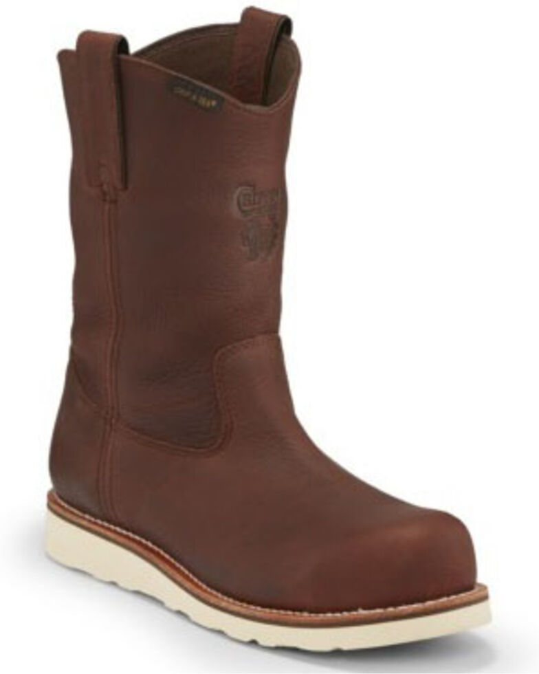 Chippewa Men's 11" Edge Walker Waterproof Western Work Boots - Composite Toe, Brown, hi-res