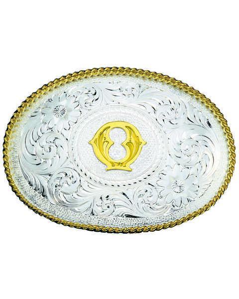 Image #1 - Montana Silversmiths Engraved Initial Q Western Belt Buckle, Multi, hi-res