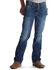 Ariat Boys' B5 Boundary Slim Fit Straight Leg Jeans, Med Blue, hi-res