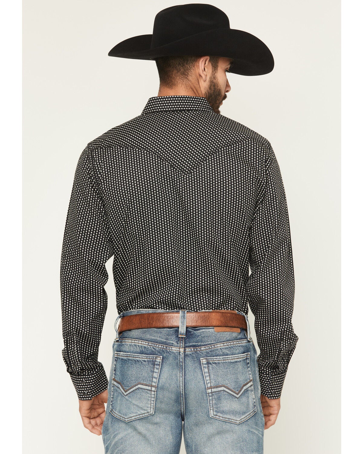 Image #4 - Moonshine Spirit&reg; Men's Side Stage Geo Print Long Sleeve Snap Western Shirt, Black, hi-res