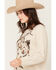 Image #2 - Shyanne Women's Sparks Fuzzy Horse Icon Sweater, Khaki, hi-res
