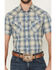Image #3 - Pendleton Men's Frontier Plaid Print Short Sleeve Snap Stretch Western Shirt, Blue, hi-res