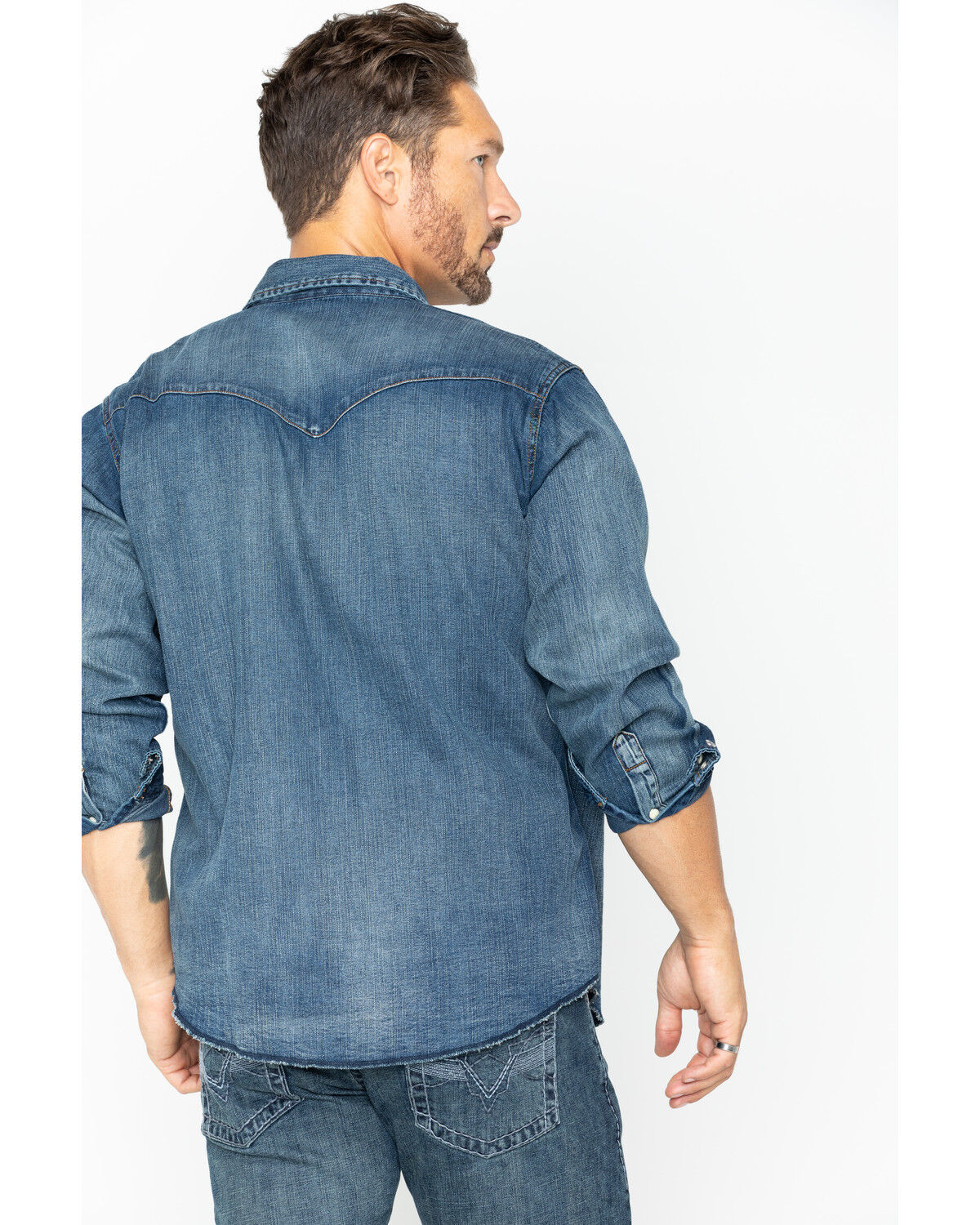 wrangler denim work shirt