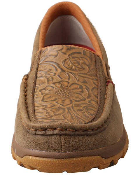 Image #5 - Twisted X Women's Slip-On Driving Shoes - Moc Toe, Brown, hi-res