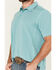 Image #3 - Wrangler Men's Solid Short Sleeve Performance Polo, Turquoise, hi-res