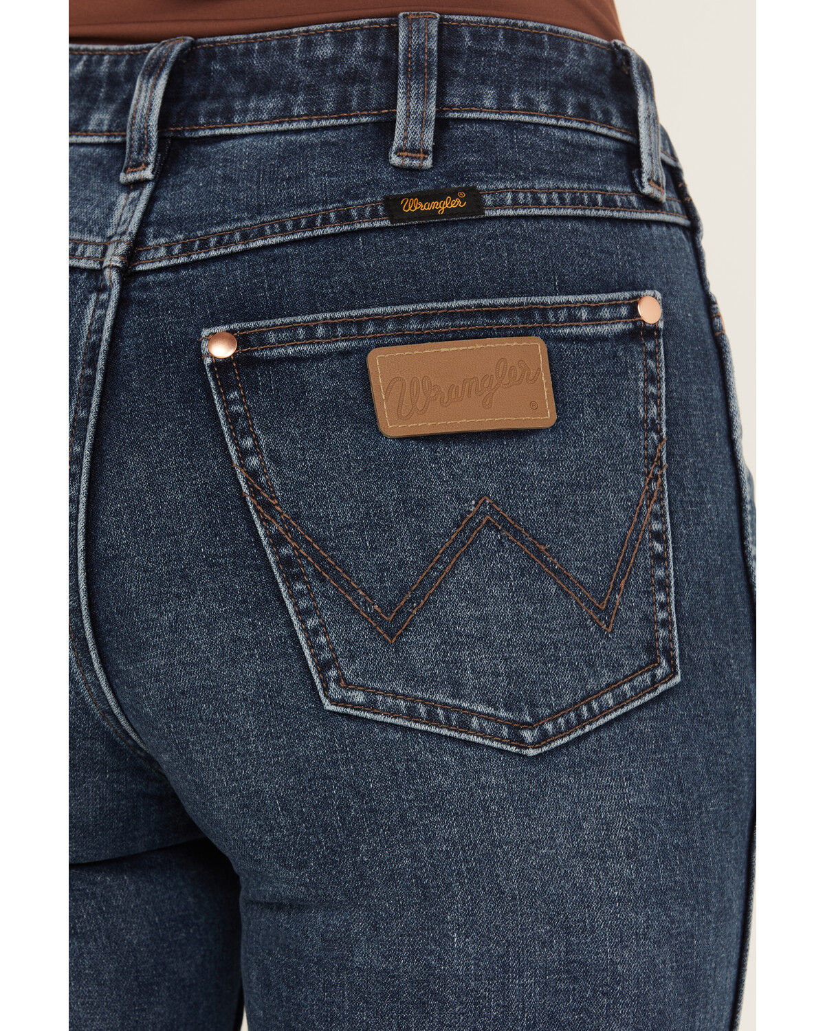 Image #3 - Wrangler X Lainey Wilson Women's Baskin Dark Wash High Rise Boot Hugger Bootcut Stretch Denim Jeans, Dark Wash, hi-res