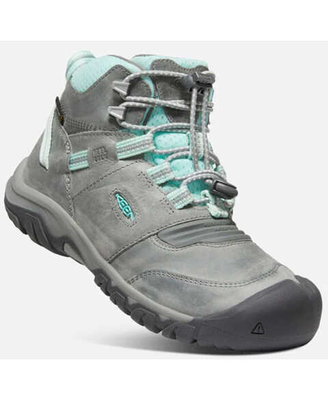 Keen Girls' Ridge Flex Waterproof Hiking Boots - Soft Toe , Grey, hi-res