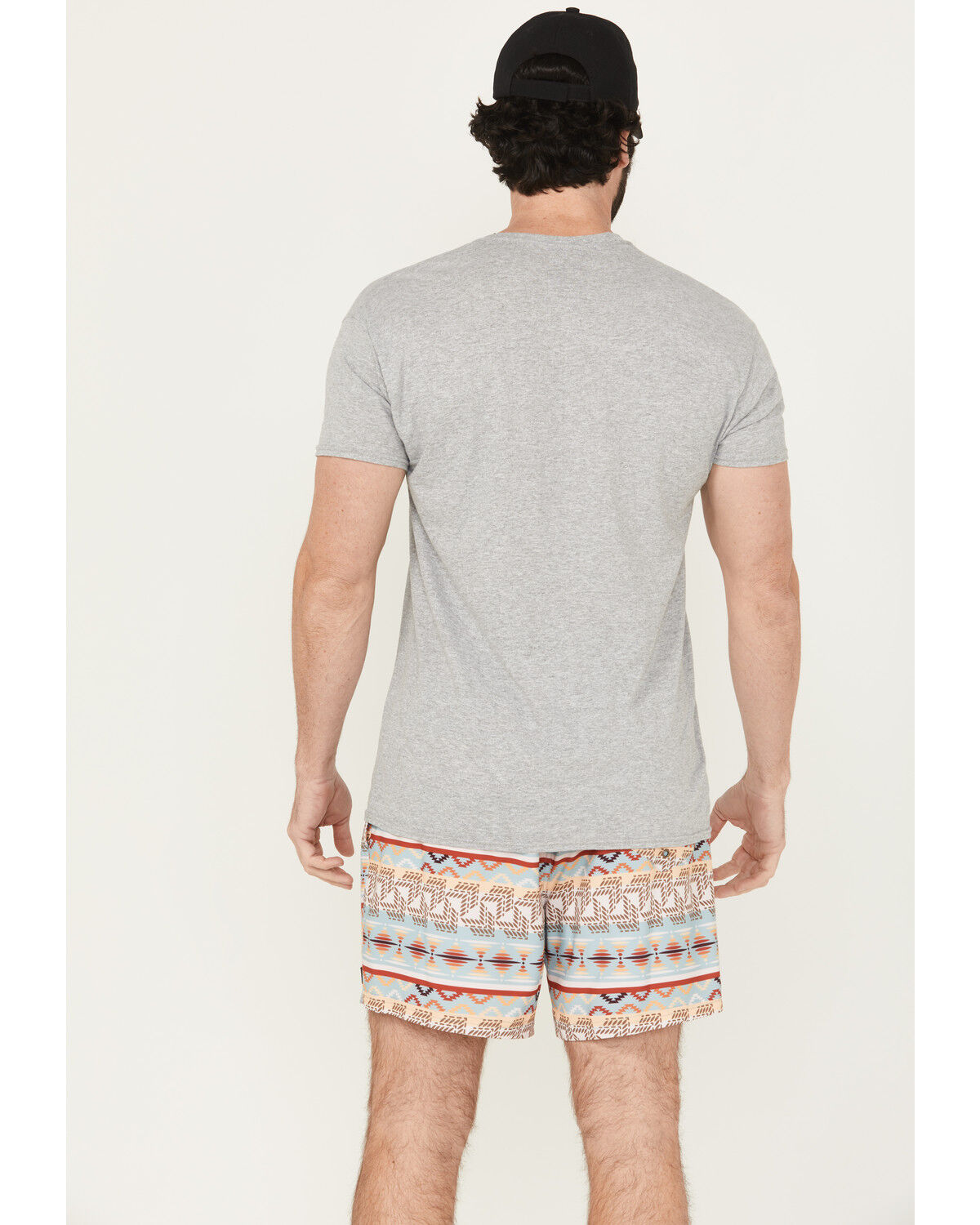 Image #3 - Rock & Roll Denim Men's Southwestern Print Stretch Volley Shorts, Aqua, hi-res