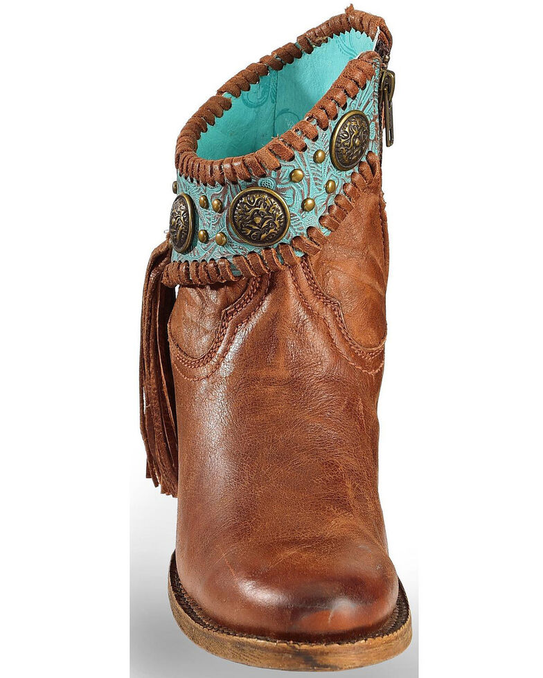 turquoise ankle booties