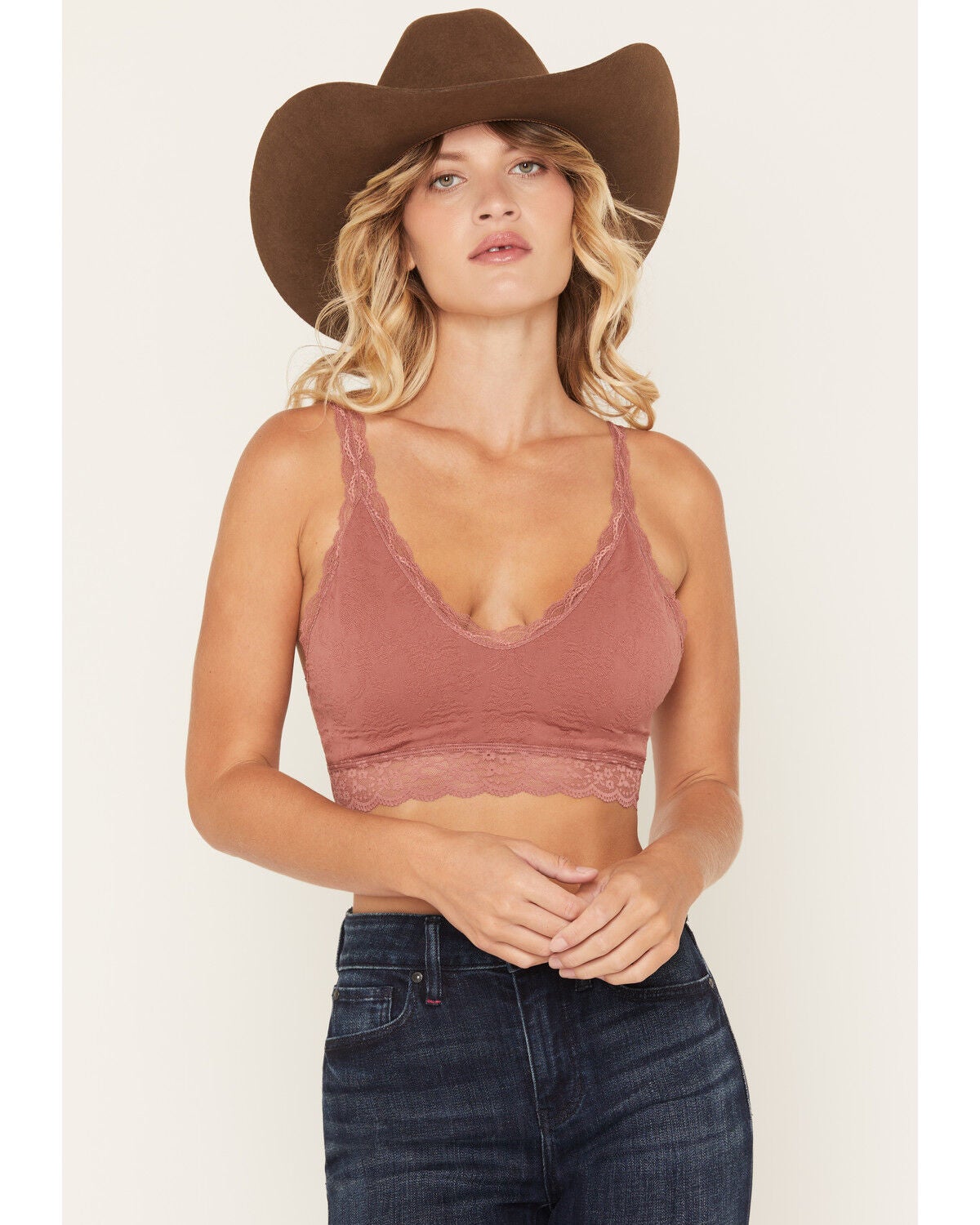 Fornia Women's Lace Brami, Mauve, hi-res