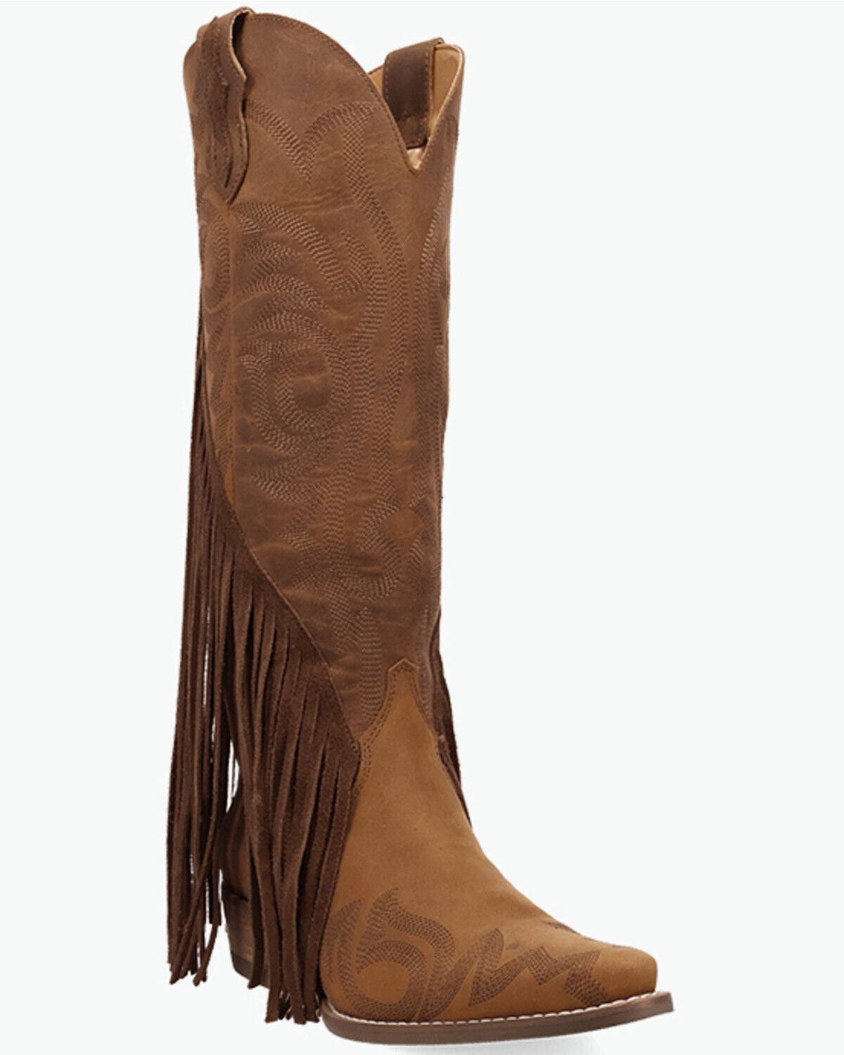Image #1 - Dingo Women's Walk West Tall Western Boots - Snip Toe, Brown, hi-res