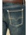 Rock & Roll Denim Men's Pistol Dark Vintage Regular Straight Jeans , Blue, hi-res