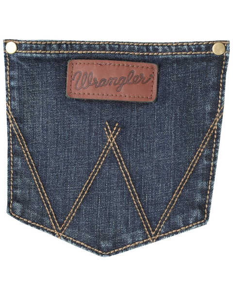 Image #6 - Wrangler Retro Men's Bozeman Medium Wash Low Rise Slim Straight Jeans , Denim, hi-res