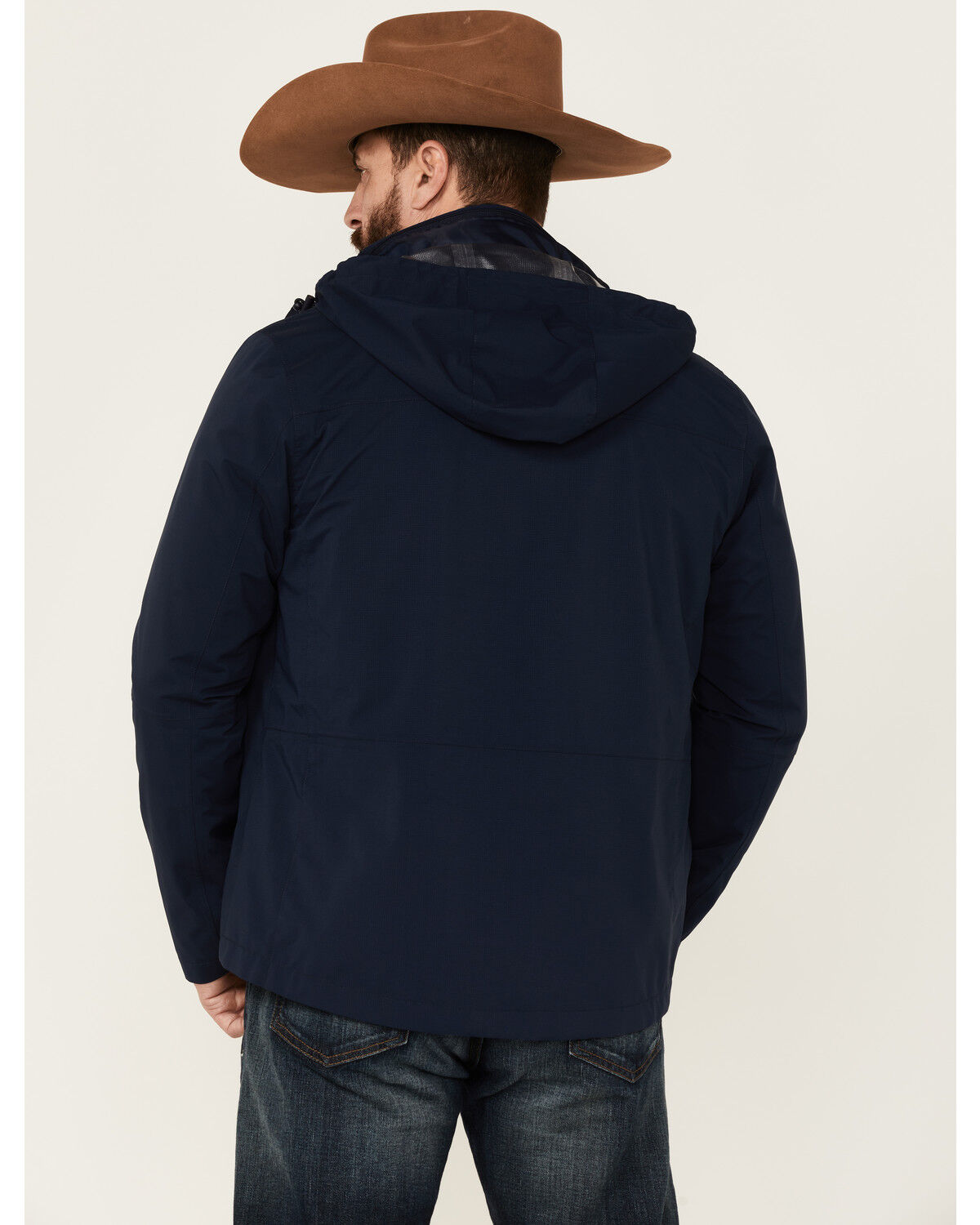 Image #4 - Pendleton Men's Solid Outdoorsman Zip-Front Wind Breaker Jacket, Navy, hi-res