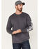 Image #1 - Wrangler Men's FR Logo Graphic Long Sleeve T-Shirt, Grey, hi-res