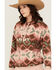 Image #2 - Ariat Women's Boot Barn Exclusive Southwestern Print Logo Hoodie, Pink, hi-res