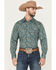 Image #1 - Wrangler Retro Men's Floral Print Long Sleeve Snap Western Shirt, Blue, hi-res