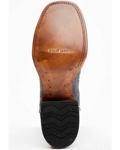 Cody James Men's Matte Python Exotic Western Boots - Broad Square Toe , Black, hi-res