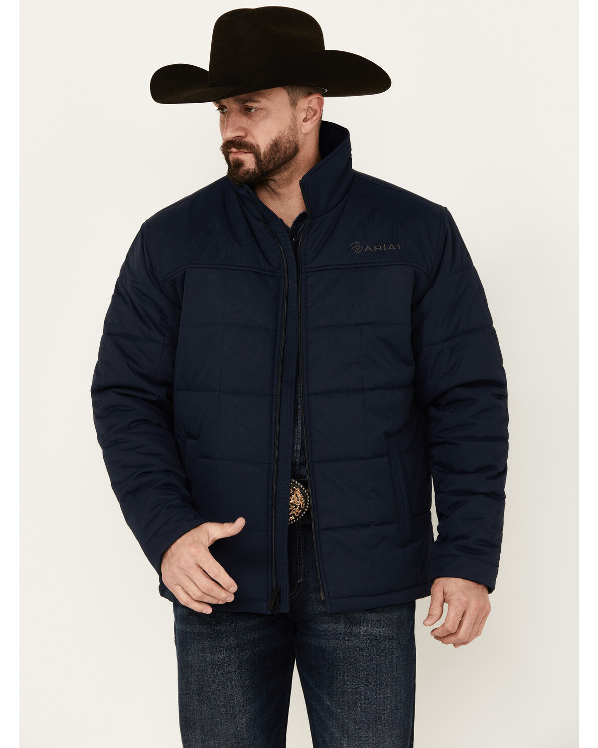 Image #1 - Ariat Men's Crius Solid Insulated Jacket, Navy, hi-res
