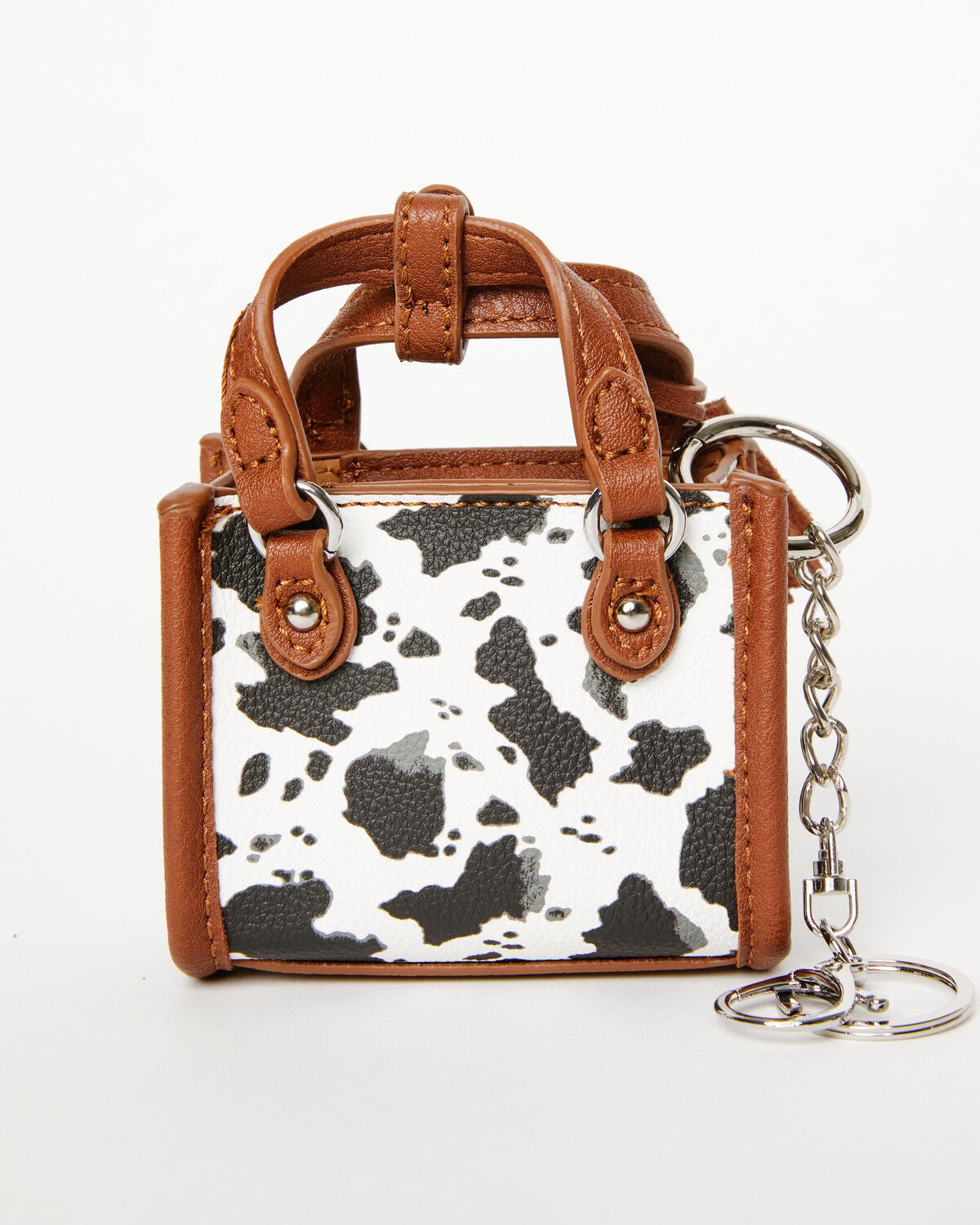 Image #4 - Wrangler X Boot Barn Cow Print Mini Handbag Charm, Multi, hi-res