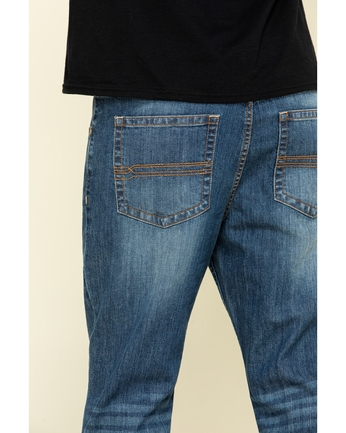 Image #4 - Cody James Men's Wolfstooth Medium Wash Relaxed Bootcut Stretch Denim Jeans - Tall, Medium Wash, hi-res