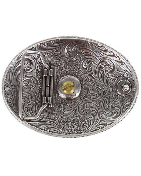 Image #2 - Cody James Men's Two Tone Nevada Oval Belt Buckle, Silver, hi-res