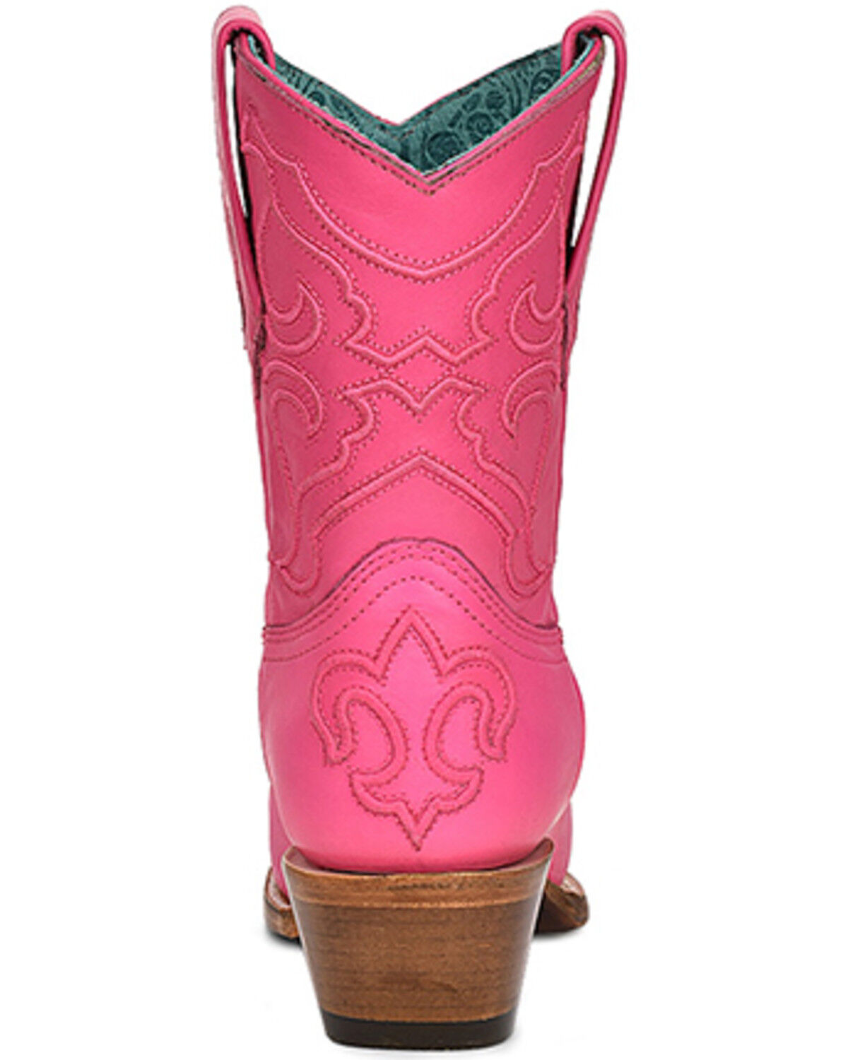 Image #4 - Corral Women's Embroidered Ankle Western Boots - Snip Toe, Fuchsia, hi-res