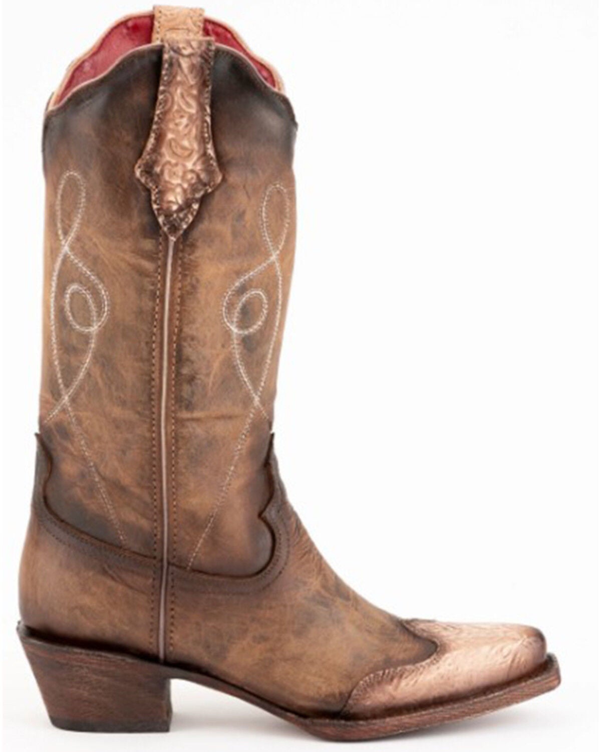 Image #2 - Ferrini Women's Madison Tooled Western Boots - Snip Toe, , hi-res