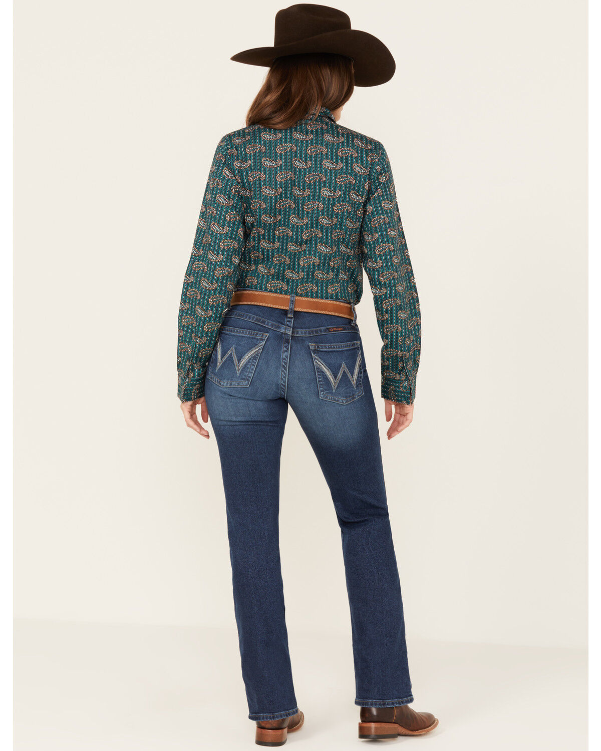 Image #3 - Wrangler Women's Q-Baby Dark Wash Mid Rise Bootcut Ultimate Riding Jeans, Dark Wash, hi-res