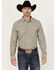 Image #1 - Cody James Men's Transform Striped Print Long Sleeve Snap Western Shirt, Tan, hi-res