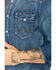 Image #4 - Wrangler Men's Slub Denim Long Sleeve Work Shirt, Antique Blue, hi-res