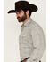 Image #2 - Stetson Men's Medallion Print Long Sleeve Snap Western Shirt, Grey, hi-res
