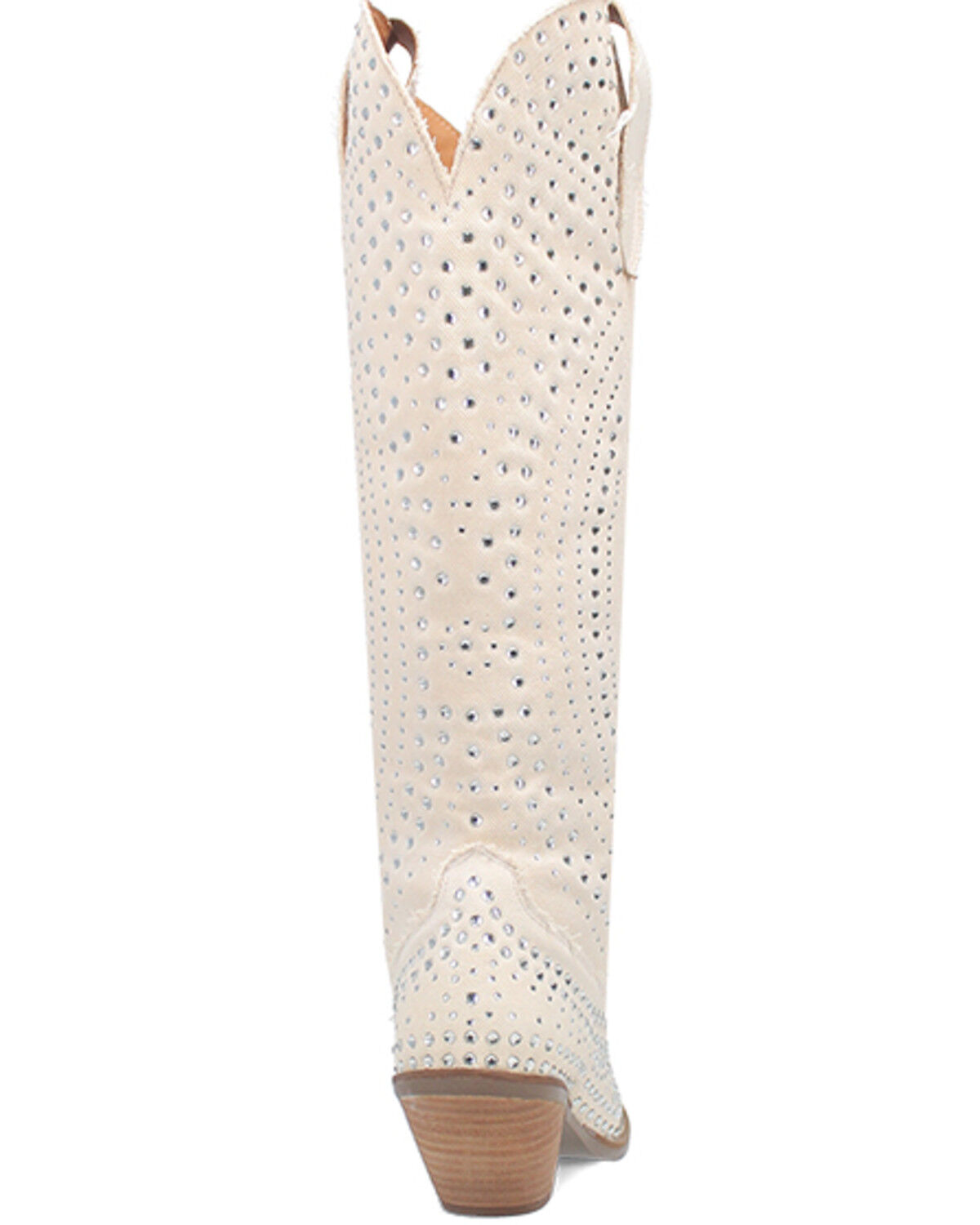Image #5 - Dingo Women's Honkytonk Studded Tall Western Boots - Snip Toe, White, hi-res