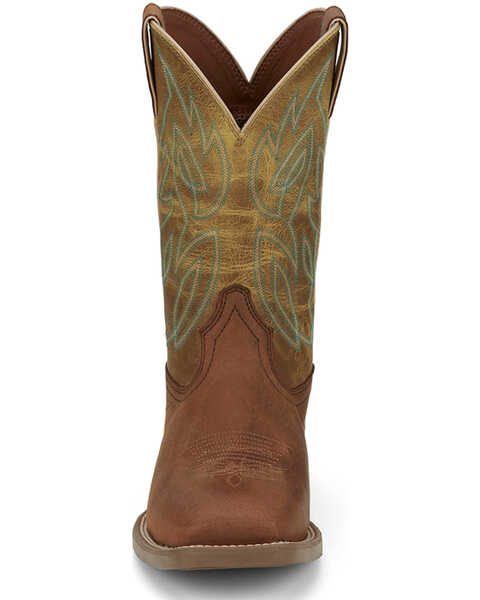 Image #4 - Justin Men's 11" Canter Western Boots - Broad Square Toe , Brown, hi-res