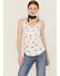 Shyanne Women's Star Print Cami , White, hi-res