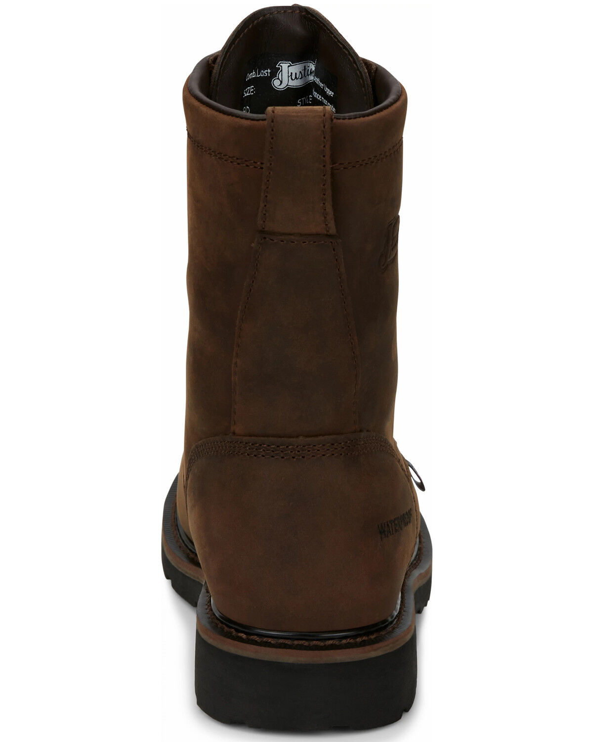 Image #4 - Justin Men's Drywall Work Boots - Soft Toe, Brown, hi-res