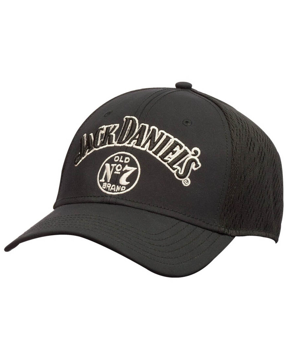 Image #1 - Jack Daniels Men's Logo Performance Mesh Ball Cap, Black, hi-res