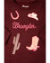 Image #2 - Wrangler Toddler Girls' Conversational Long Sleeve Graphic Shirt, Burgundy, hi-res