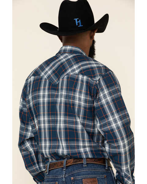Image #5 - Ariat Men's Hermosa Retro Plaid Long Sleeve Western Shirt , Navy, hi-res