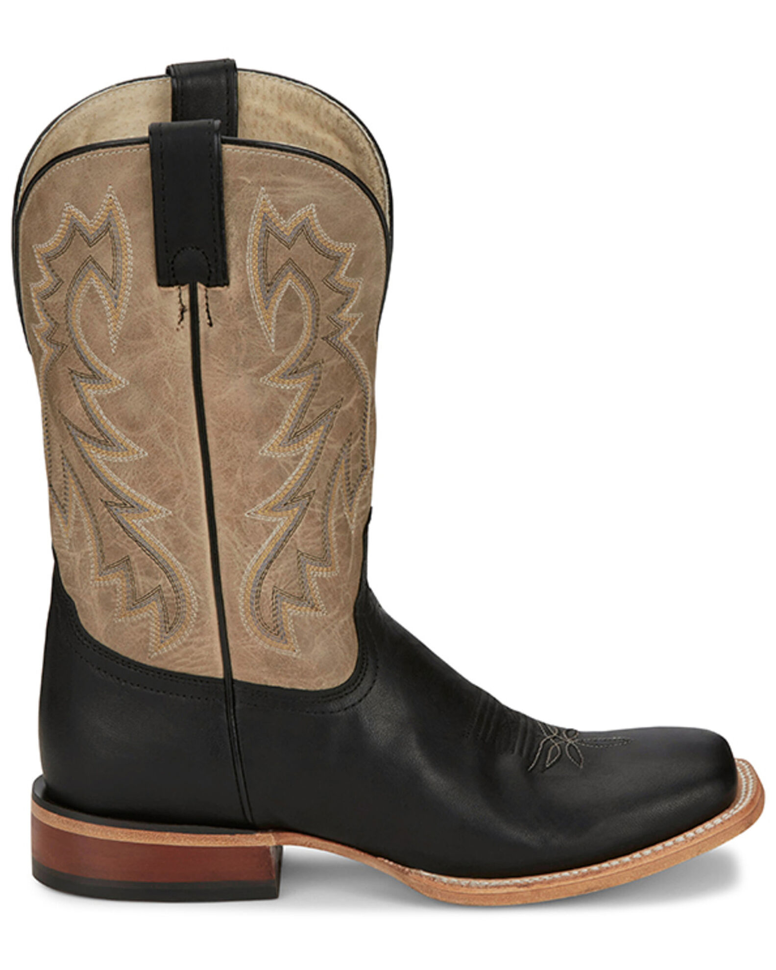 Image #2 - Tony Lama Men's Luciano Western Boots - Broad Square Toe, Black, hi-res