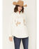 Image #1 - Wrangler Retro Women's Horse Embroidered Long Sleeve Snap Denim Western Shirt, Cream, hi-res