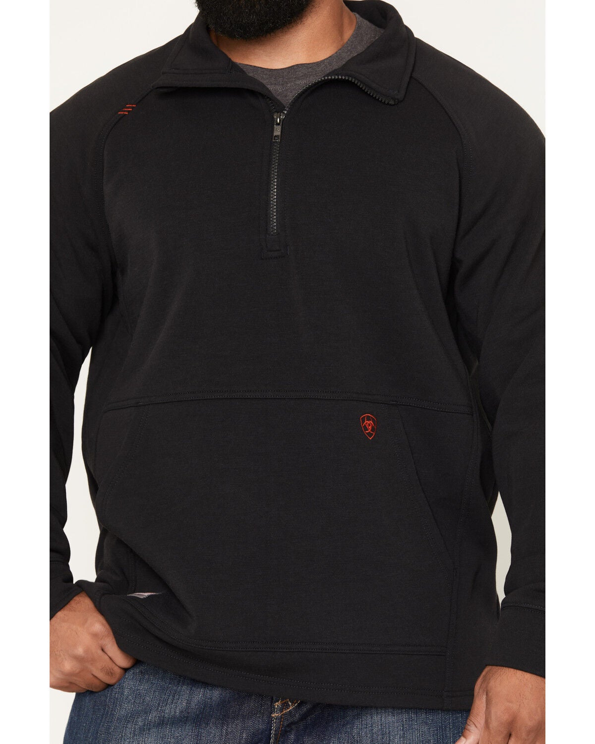 Image #3 - Ariat Men's FR Primo Fleece 2.0 1/4 Zip Pullover Sweater, Black, hi-res