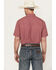 Image #4 - Cinch Men's Geo Print Short Sleeve Button-Down Performance Western Shirt, Pink, hi-res