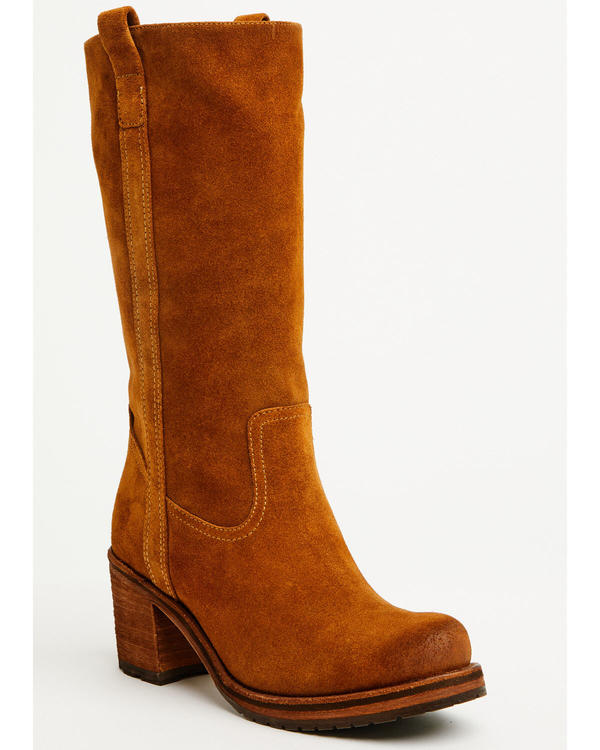 Image #1 - Cleo + Wolf Women's Scout Suede Fashion Boots - Round Toe, Cognac, hi-res